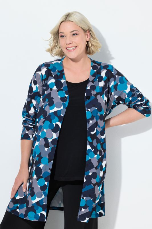 Matte Jersey Polka Dot One Button Jacket