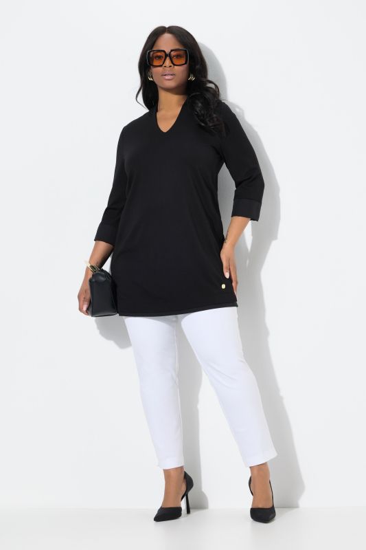 Goblet Collar 3/4 Sleeve Tunic