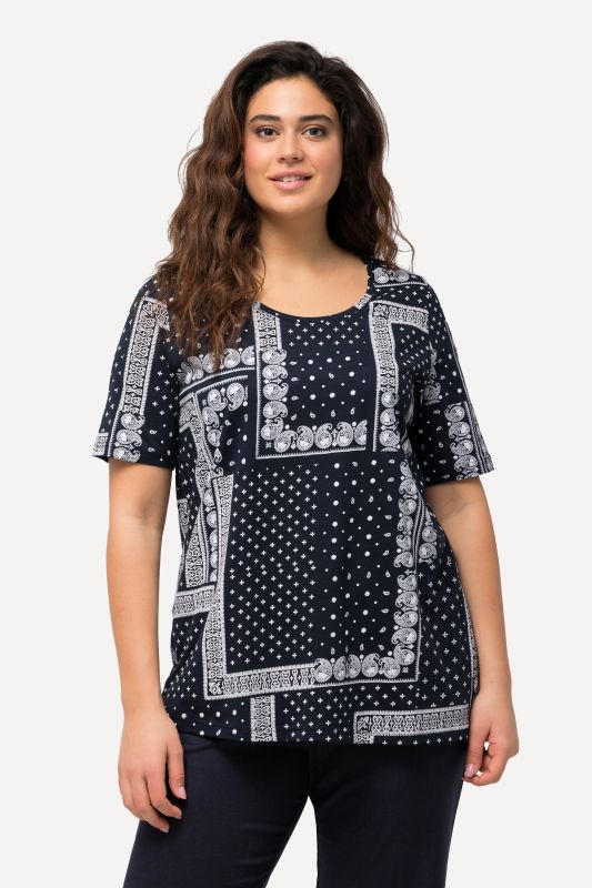 Paisley A-Line Short Sleeve Tee