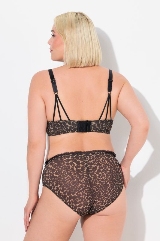 Сутиен с животински принт и лентови акценти