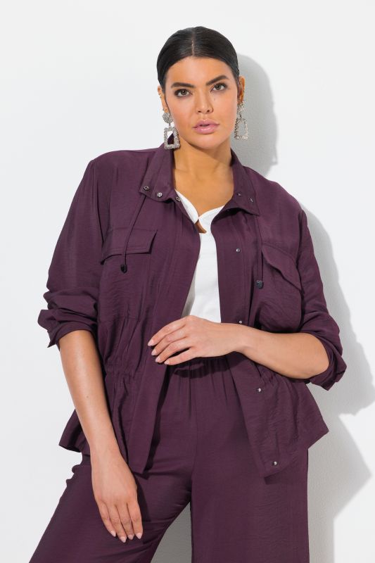 Lightweight Textured Cargo Jacket
