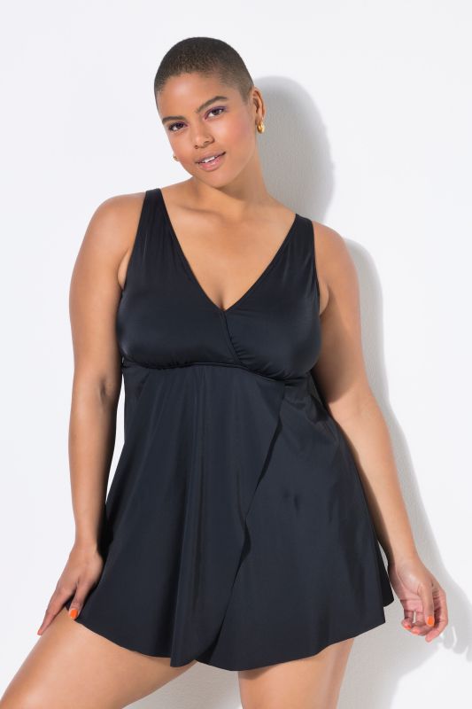 Tankini top, soft cups, wrap look