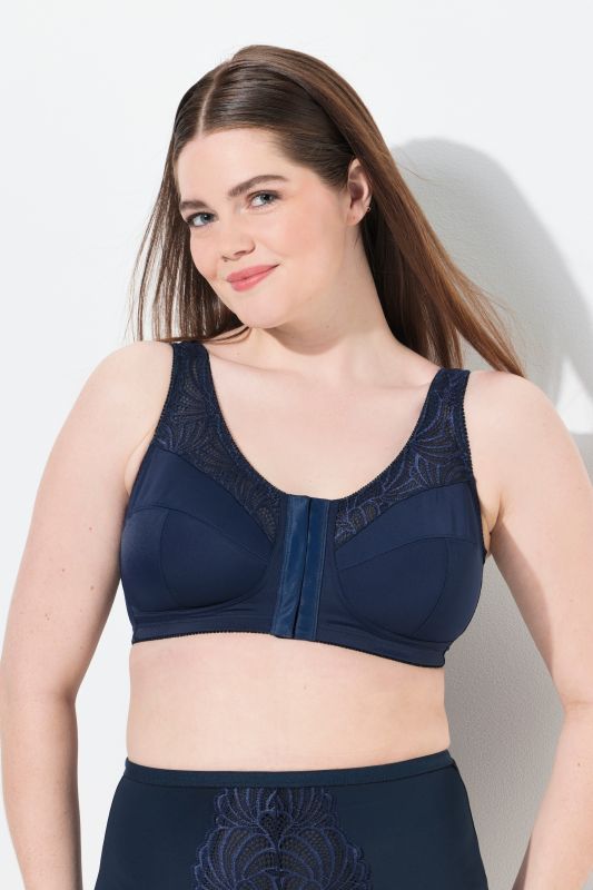 Lace Panel Underwire-Free Relief Bra