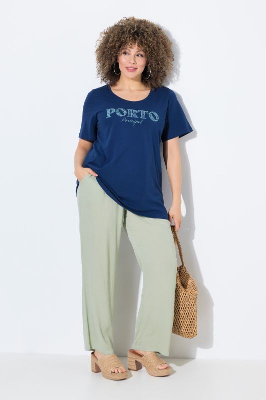 Elastic Waist Crepe Pants