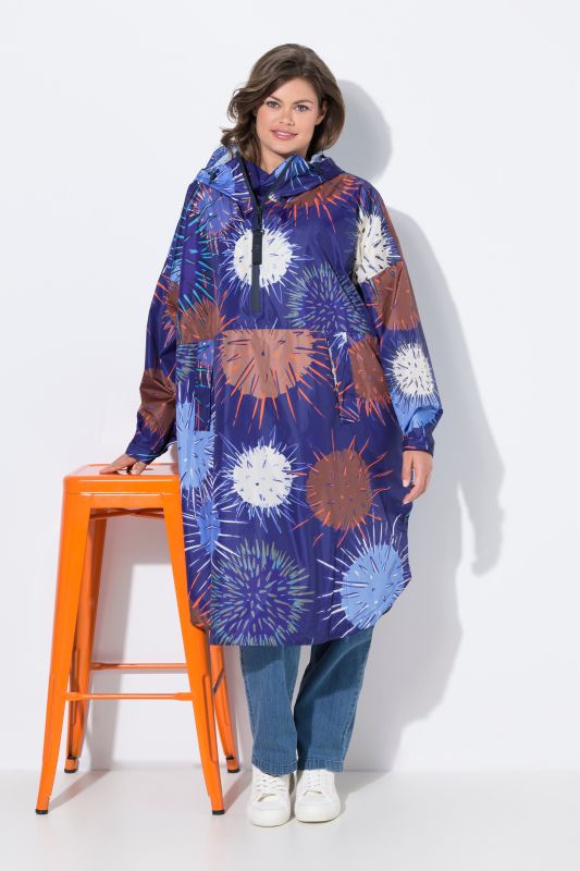 Sea Urchin Print Functional Poncho