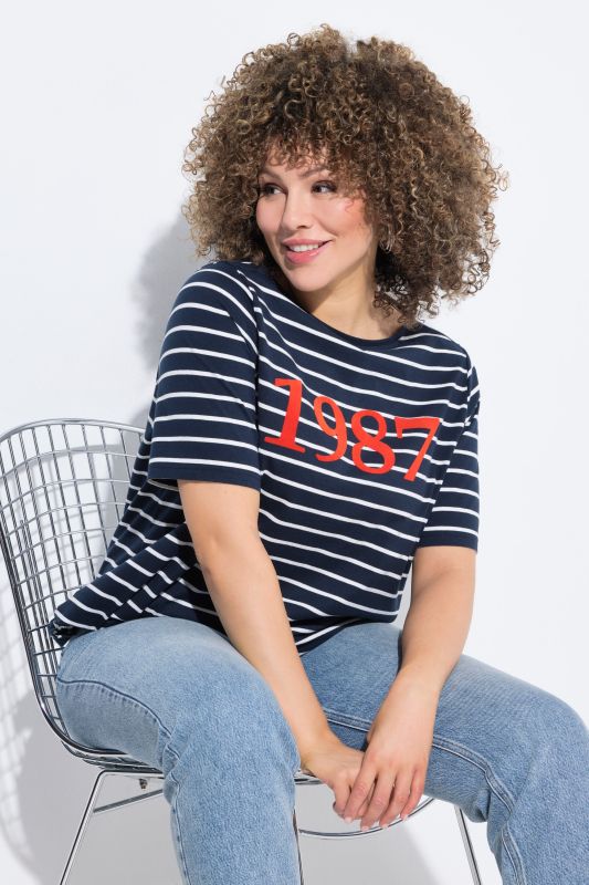 Striped 1987 Boat Neck Tee