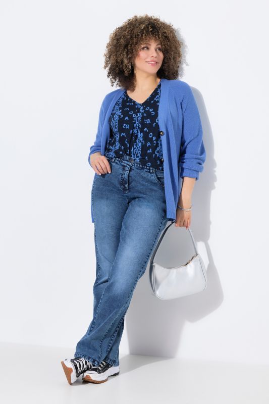 Wide Leg Stretch Fit Jeans