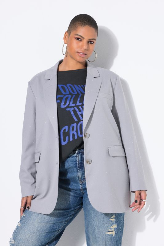 Oversized Rhinestoned Blazer