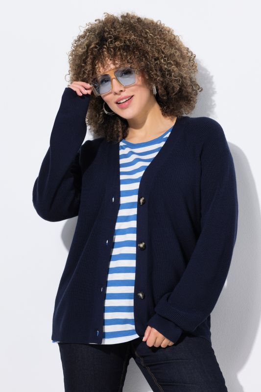 V-Neck Long Sleeve Cardigan