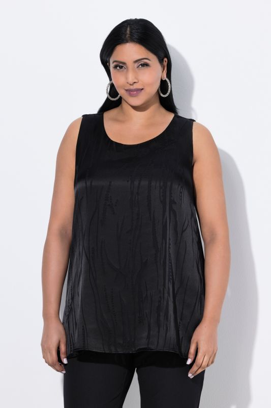 Layered Satin Burnout Tank