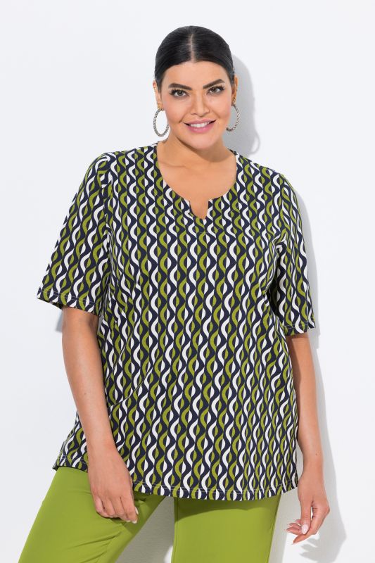 Тениска с геометричен принт