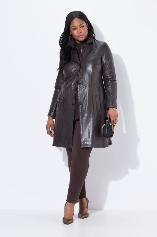 Палто от естествена кожа със сатенена подплата