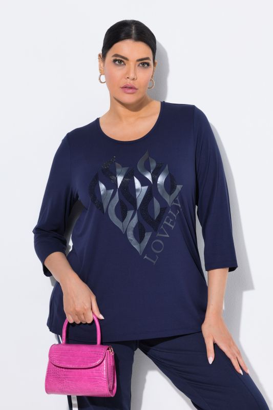 Тениска с метален принт