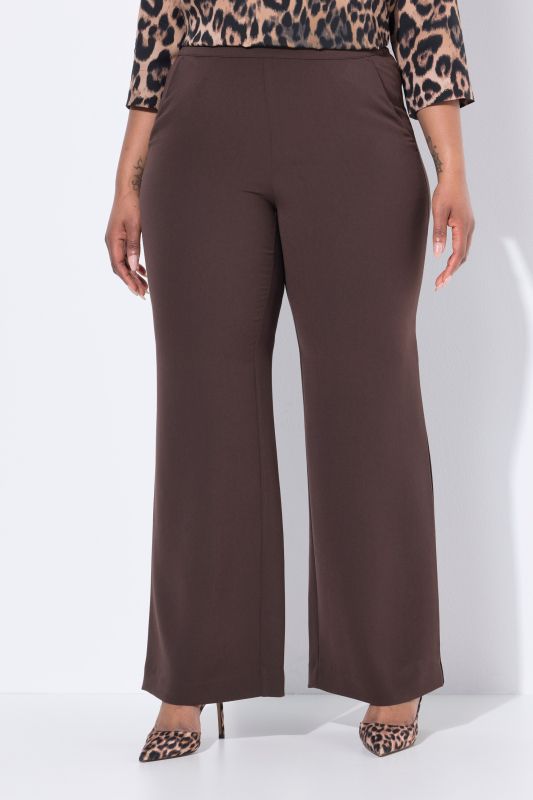 Triacetate Blend Wide Straight Leg Suit Pants