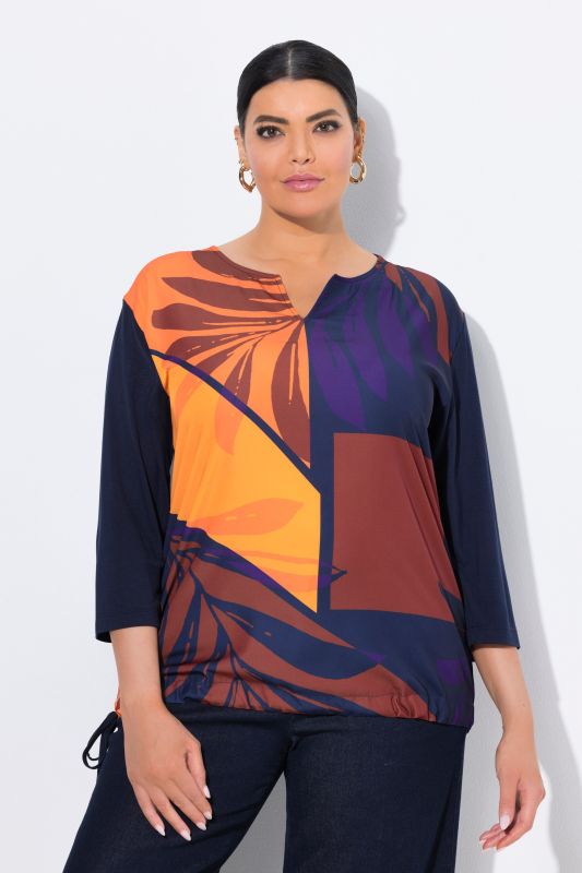 Colorblock 3/4 Sleeve Tee