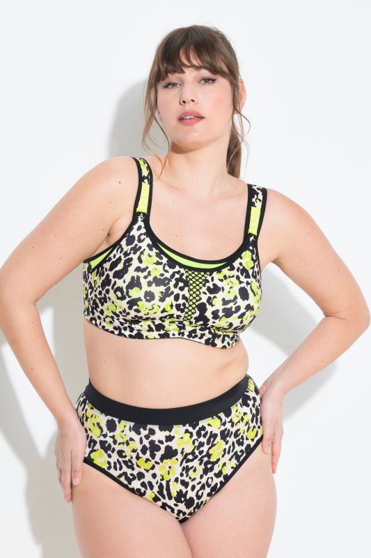 Сутиен спортен с електриков леопардов принт