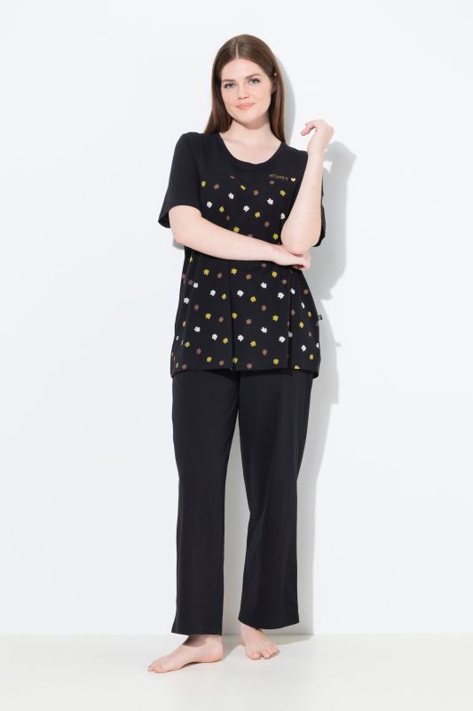 Пижама с принт на цветя