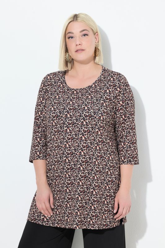 Matte Jersey Leopard Print Empire Tunic