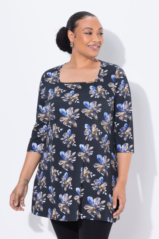 Туника с принт на цветя