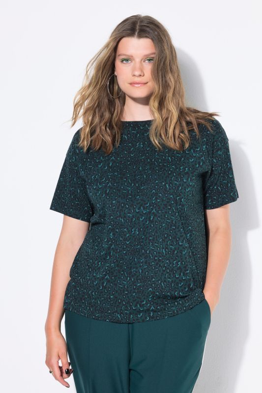 Тениска с цветен леопардов принт