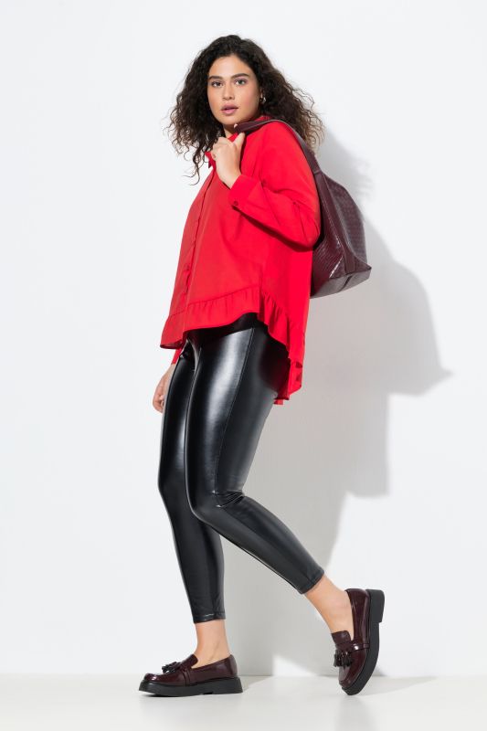 Metallic Faux Leather Leggings