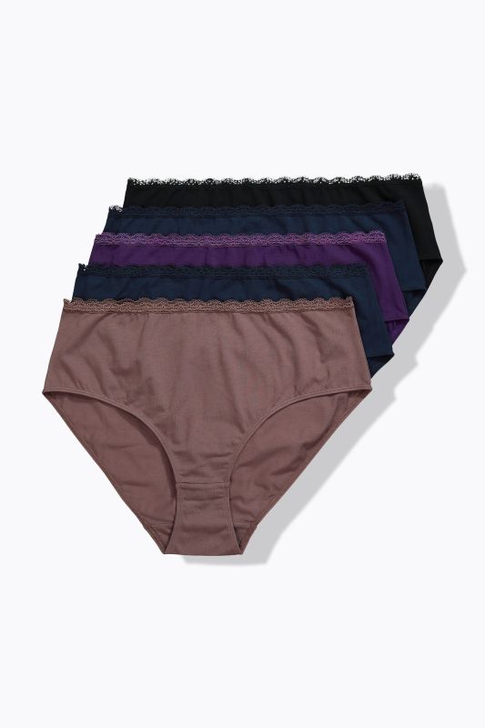 5 Pack Lace Trim Panties