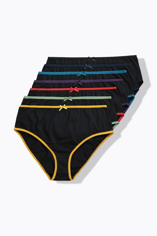 7 Pack Midi Briefs- Piping