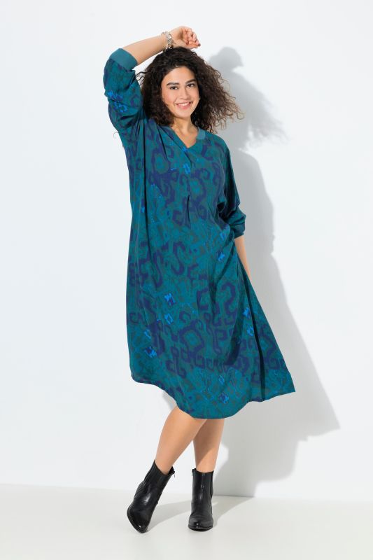 Ikat-Inspired Printed Dress