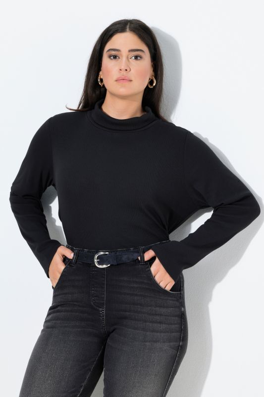 Ribbed Long Sleeve Turtleneck Tee