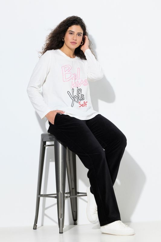 Corduroy Elastic Waist Pants