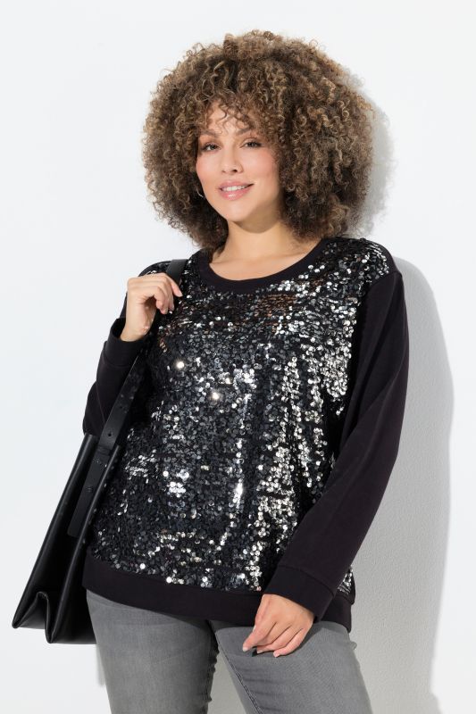 Sequined Long Sleeve Sweatshirt