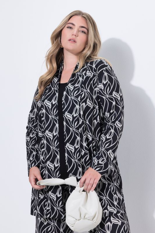 Сако с пейзли принт на листа