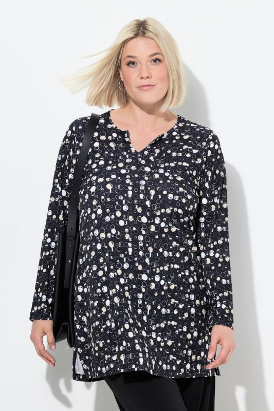 Matte Jersey Bubble Print Empire A-Line Tunic