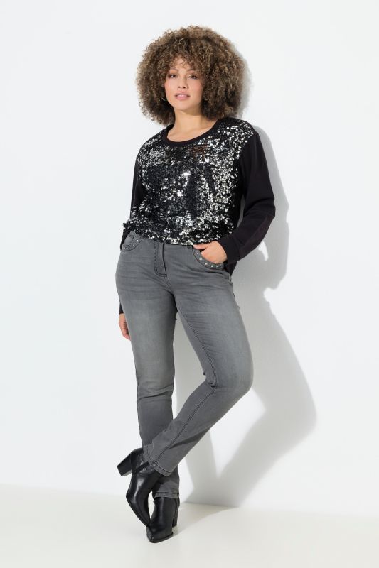 Rivet Studded Stretch Fit Jeans