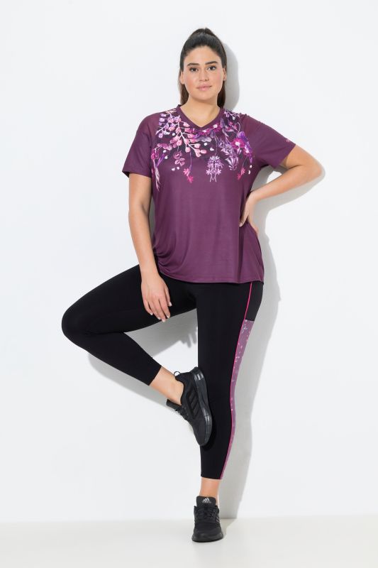 Quick Drying Botanical Print Sport Leggings
