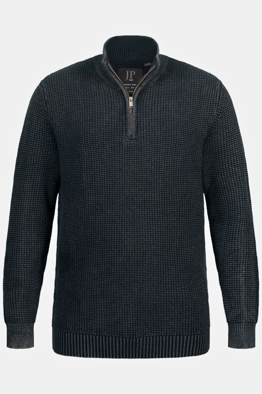 Пуловер с цип на деколтето