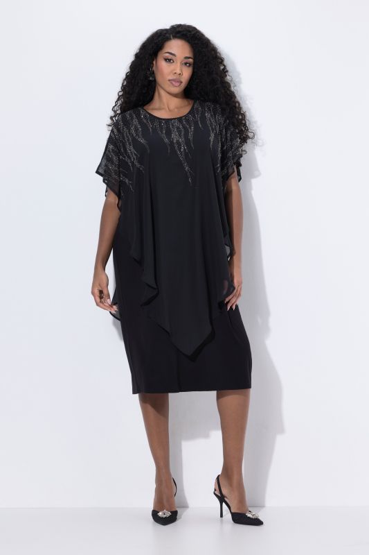 Layered Chiffon Midi Dress