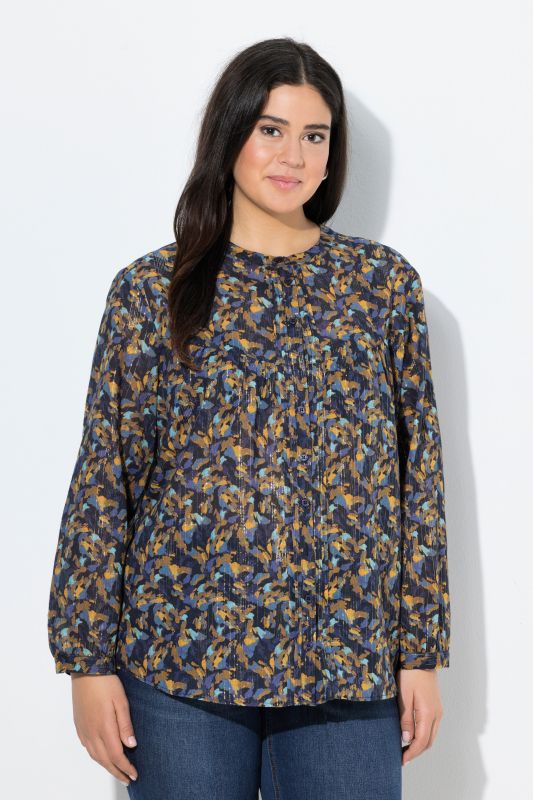 Блуза с раиран принт