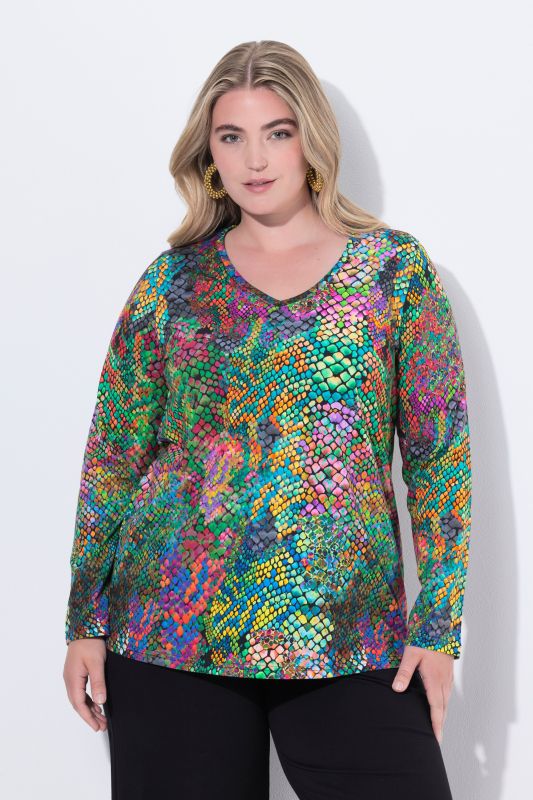 Блуза със змийски принт