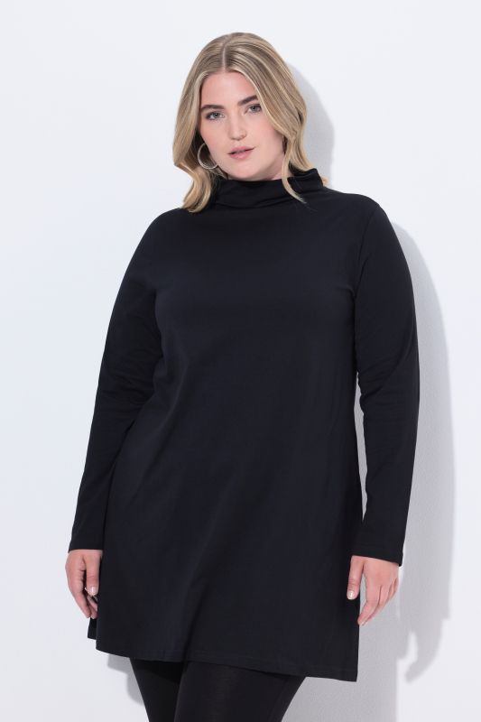 Turtleneck A-Line Knit Tunic