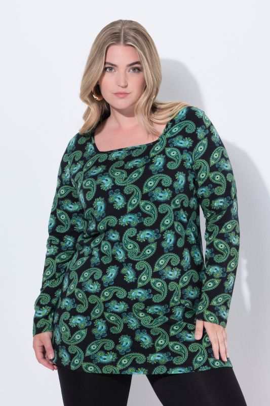 Туника с пейзли принт