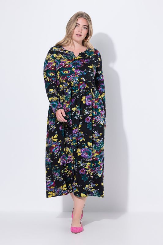 Рокля с електрикови цветя