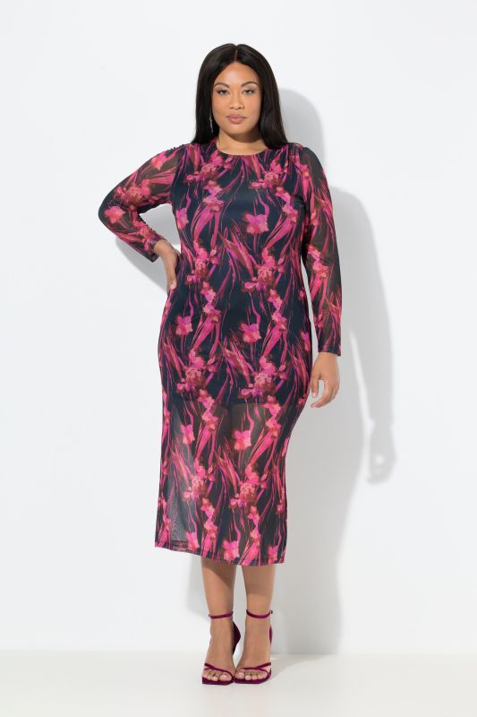 Рокля с флорална мрежа