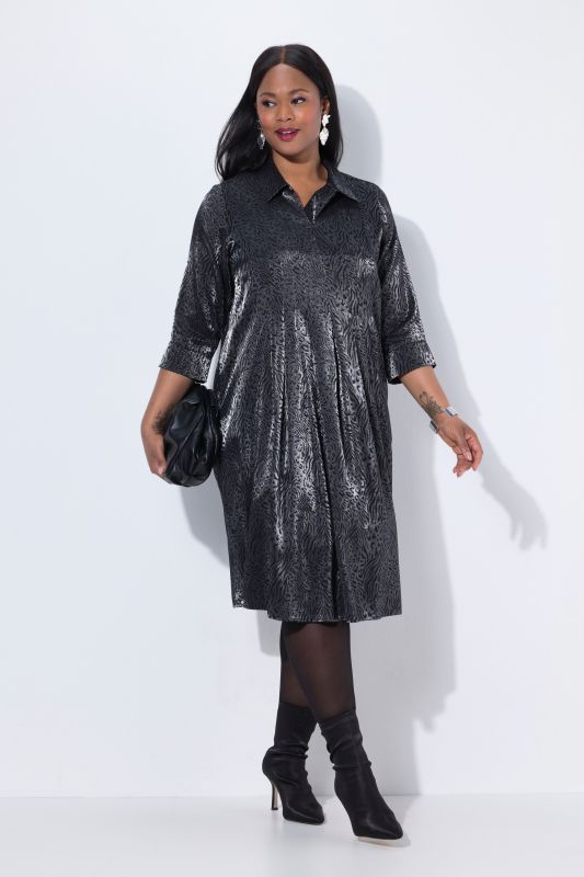 Рокля с бляскав животински принт