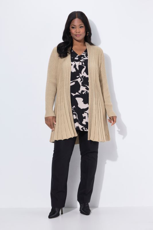 Sparkling Pleated Longline Cardigan