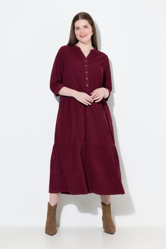 3/4 Sleeve Corduroy Dress