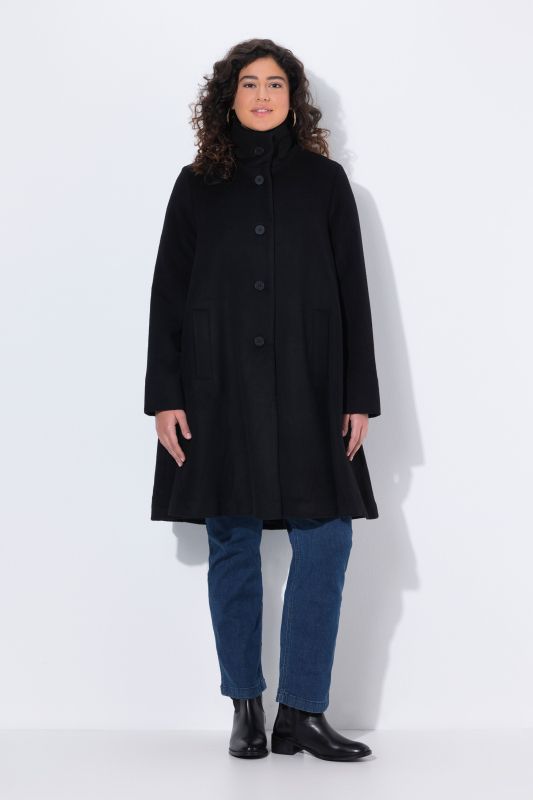 A-Line Wool Look Coat