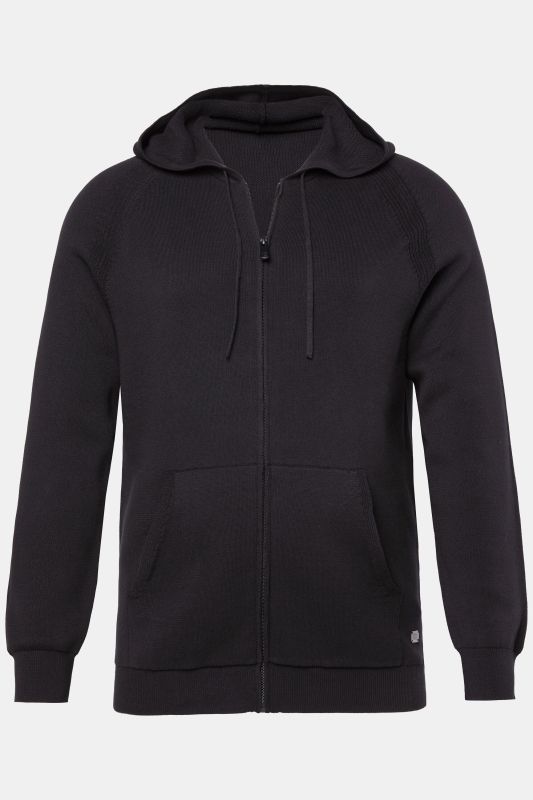 Жилетка плетена с качулка и цип