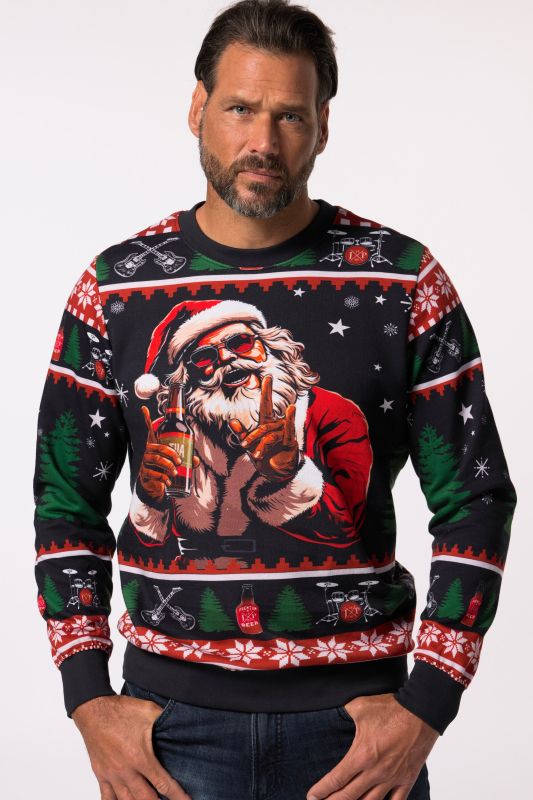 Пуловер с коледен принт