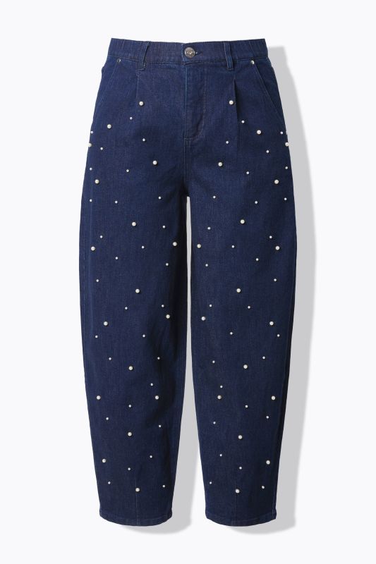 Дънки тип Балон с перли